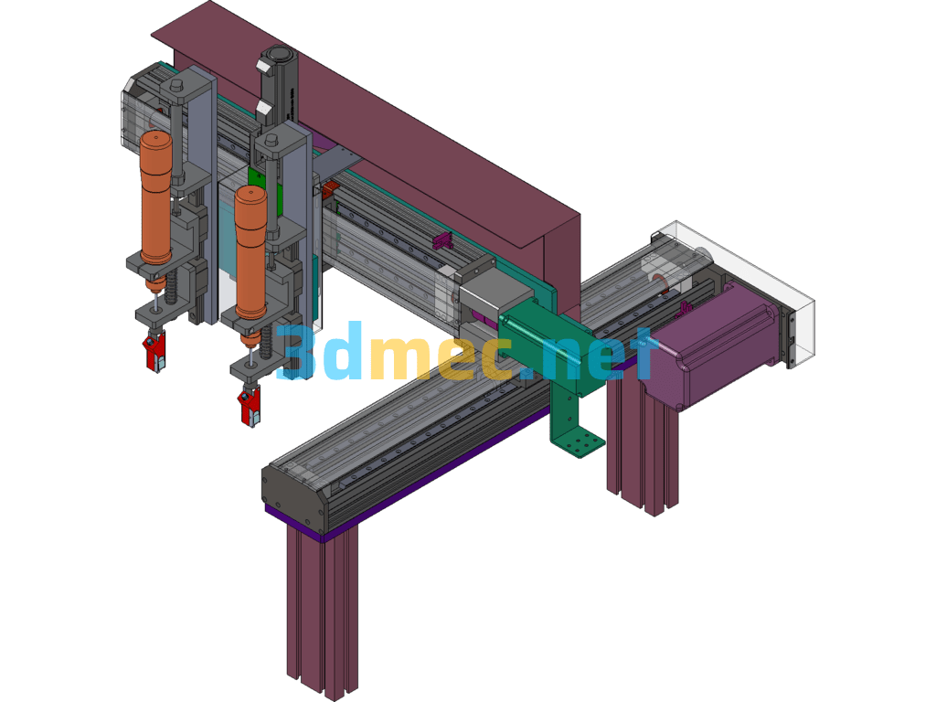 Three-Axis Module (Duplex Locking Screwdriver) SolidWorks 3D Model Free Download