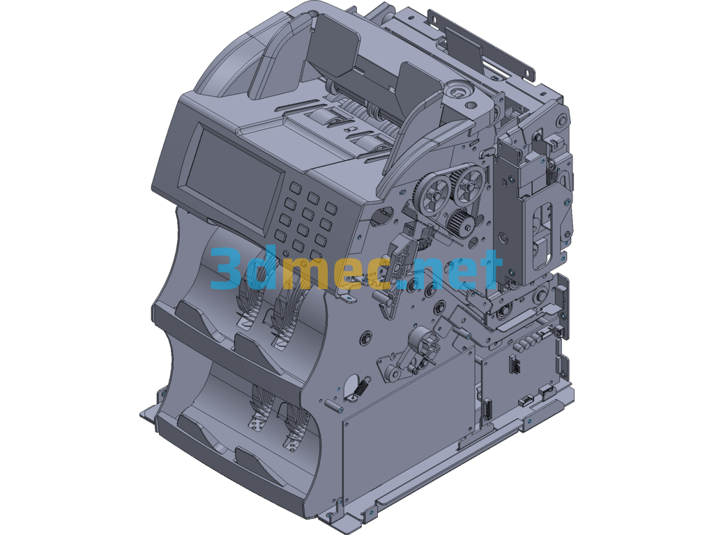 Upper And Lower Light Source Integrated Magnetically Sensitive Three-Slot Twisting Wheel 2-Port Bill Separator Creo(ProE) 3D Model Free Download