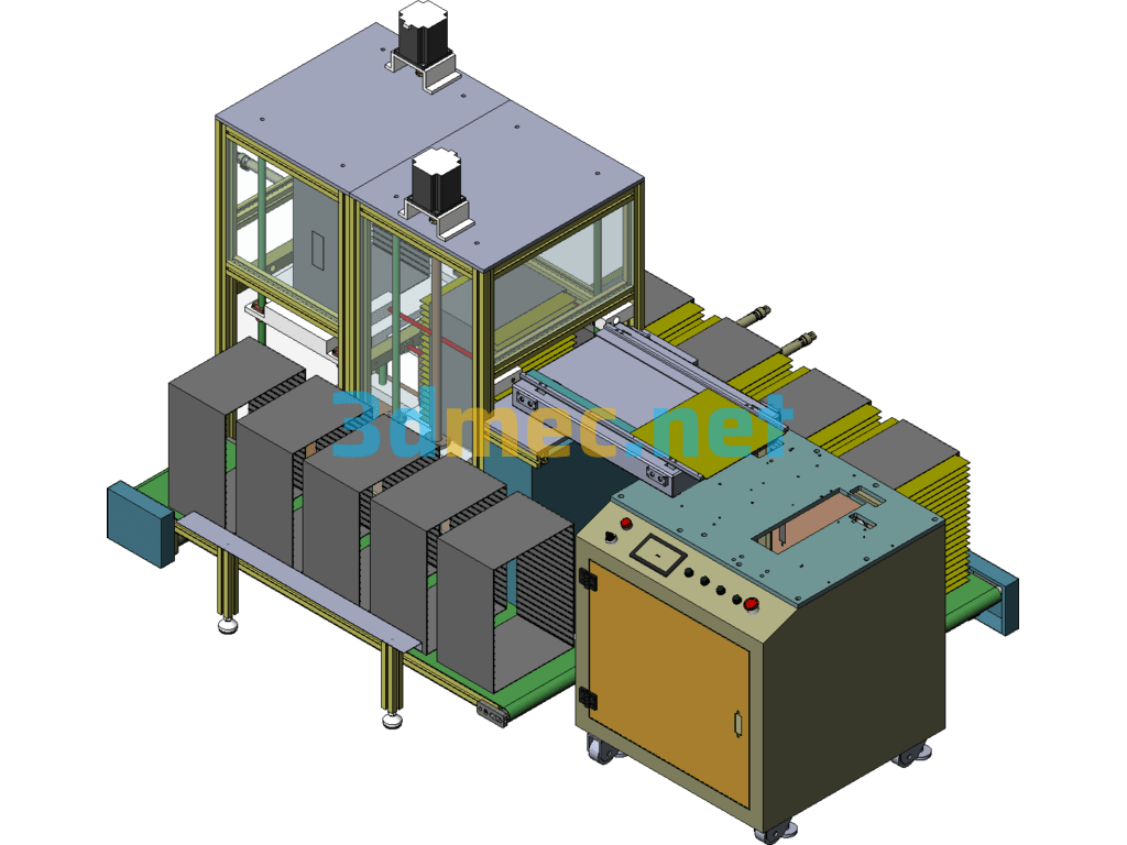 Integrated Machine For Loading And Unloading Boards SolidWorks 3D Model Free Download