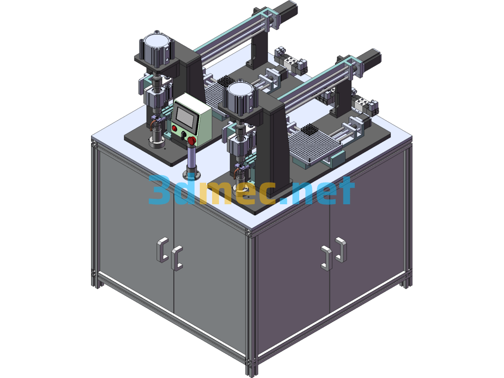 Screw Valve Body Duplex Assembly Machine SolidWorks 3D Model Free Download