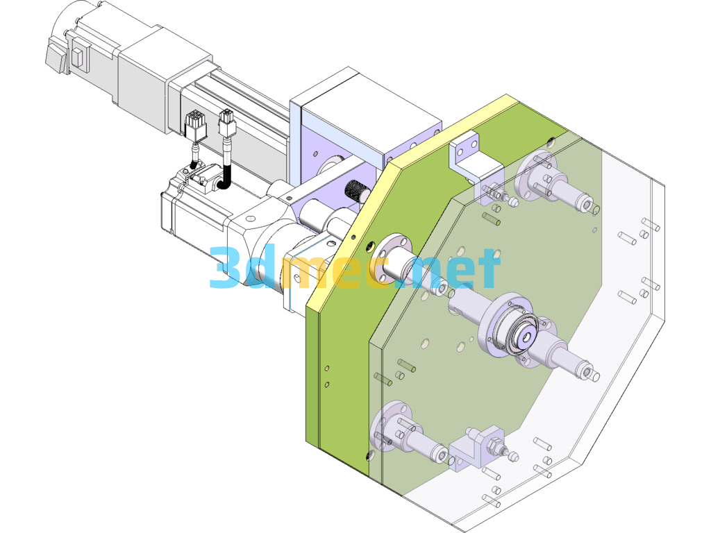 Hollow Rotating Elevating Platform Mechanism SolidWorks 3D Model Free Download