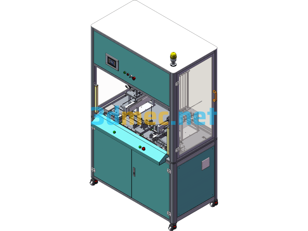 Tandem Type Servo Bearing Presses Motor Rotor Bearing Press Fitting Machine SolidWorks 3D Model Free Download