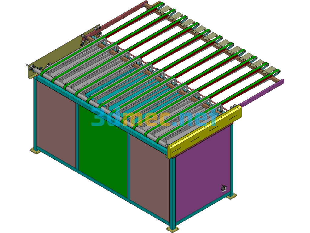 Telescopic Conveyor SolidWorks 3D Model Free Download
