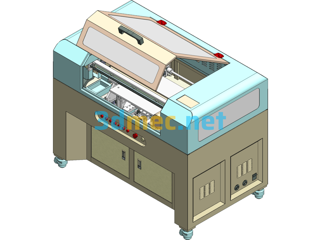 Automatic UV Flatbed Printer SolidWorks 3D Model Free Download