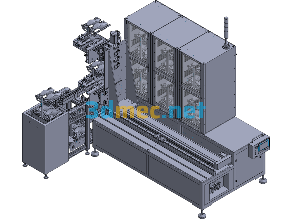 Automatic Loading And Unloading Oven Shoes Industry Assembly Line Exported 3D Model Free Download