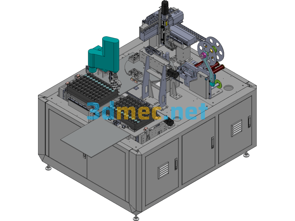 Fully Automatic Feeding And Laminating Assembly Machine SolidWorks 3D Model Free Download