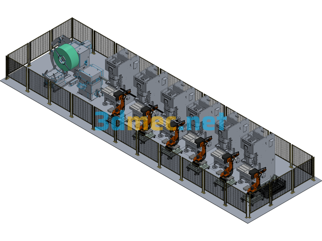 Automatic Punching Line Design Exported 3D Model Free Download