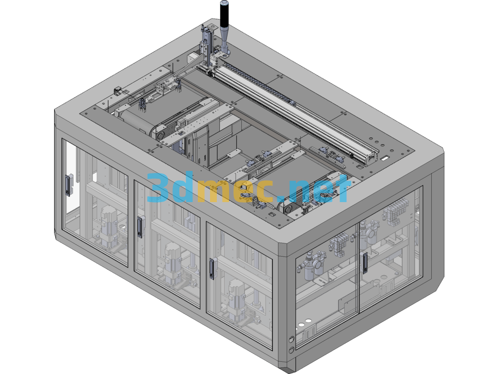 Fully Automatic Elevating And Conveying Transplant Feeding Machine SolidWorks 3D Model Free Download