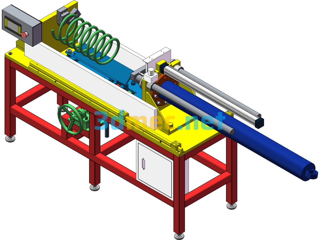Fully Automatic Horizontal Spring Press Machine SolidWorks 3D Model Free Download