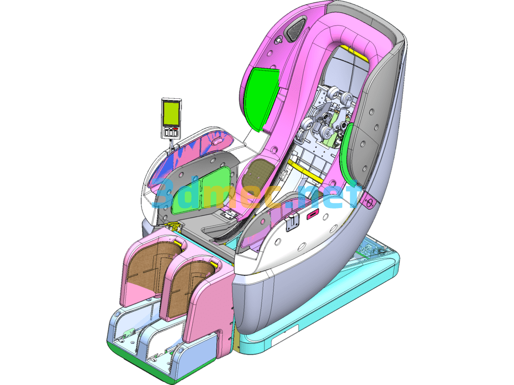 Automatic Multi-Function Space Massage Chair SW Drawing SolidWorks 3D Model Free Download