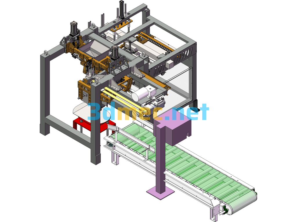 Automatic Rice Sacking And Packing Sewing Machine SolidWorks 3D Model Free Download
