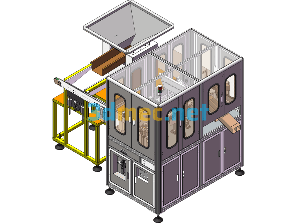 Automatic Catheter Inspection Machine 3D Model + BOM + Design Specification SolidWorks 3D Model Free Download