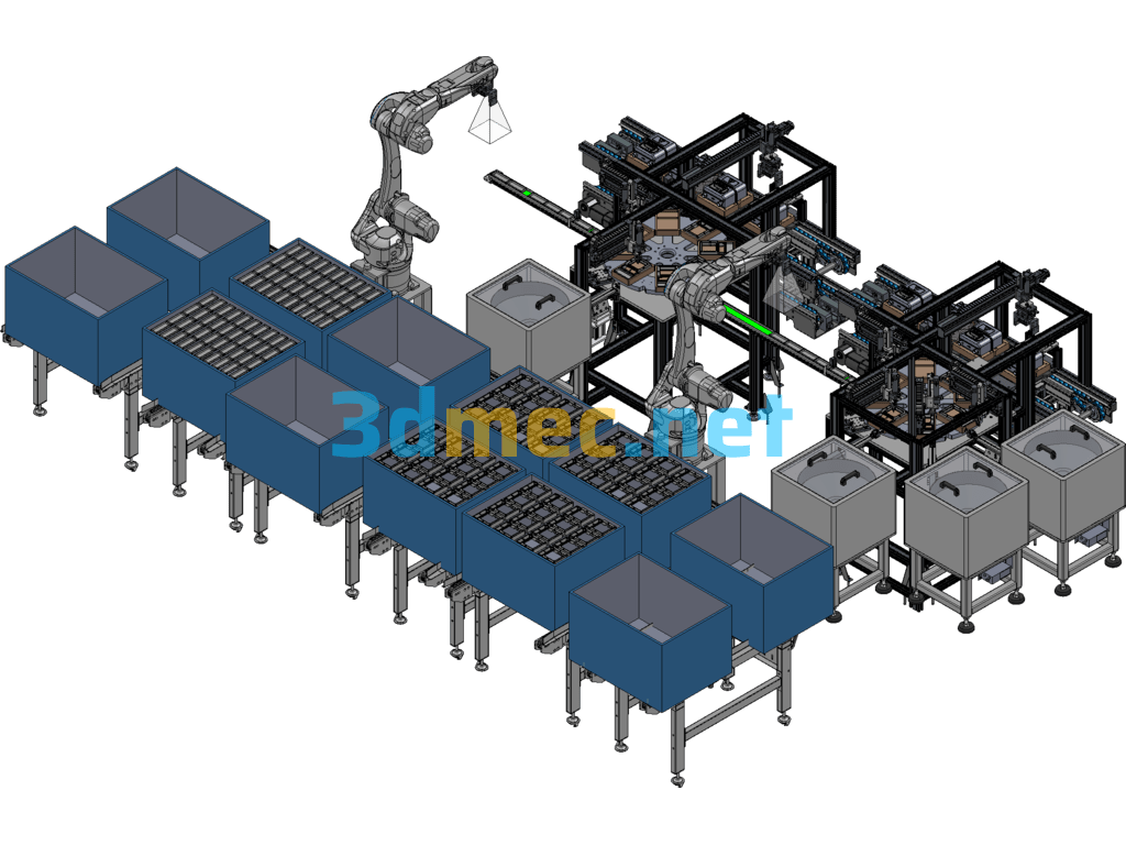 Fully Automated Meter (NB Card Meter/IC Card Meter) Control And Casing Assembly Line SolidWorks 3D Model Free Download