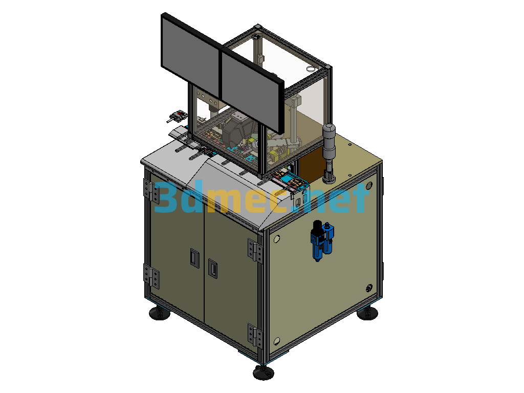 Fully Automatic Wire Solder Joint Inspection Machine Exported 3D Model Free Download
