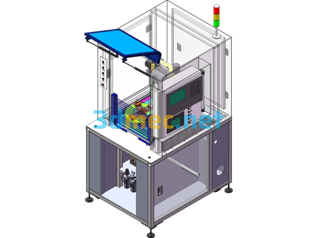 Fully Automatic Milling Machine For Removing Sprues SolidWorks 3D Model Free Download