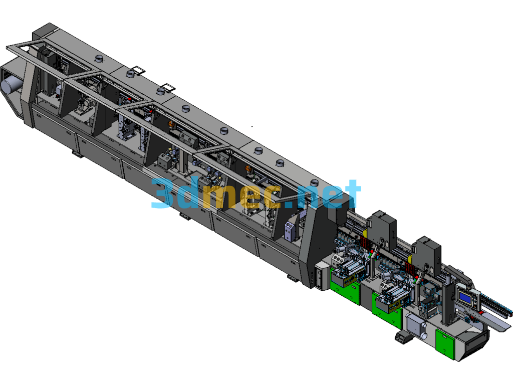 Automatic High Speed Edge Banding Machine, Intelligent Plate Furniture Edge Banding Machine Drawing SolidWorks 3D Model Free Download