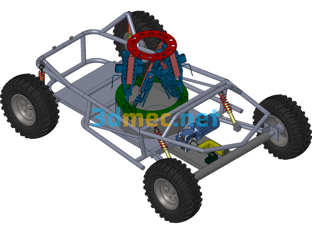 Six Degree Of Freedom Platform Vehicle SolidWorks 3D Model Free Download