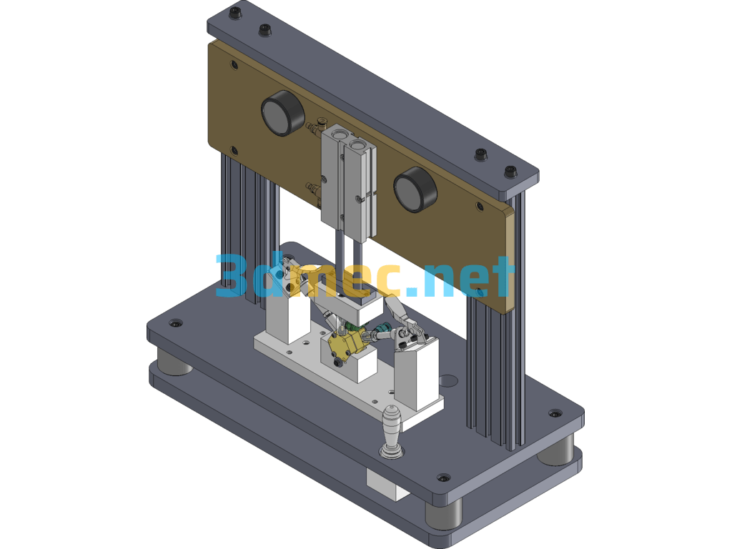 Hexagonal Pressure Valve Test Fixture SolidWorks 3D Model Free Download