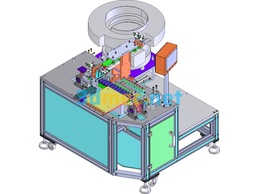 Hexagonal Batch Head Automatic Feeding And Distributing Machine 3D+Engineering Drawing+Bom List SolidWorks 3D Model Free Download