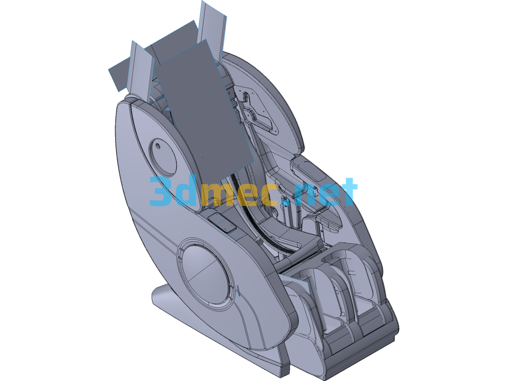 Shared Massage Chair Drawing Structural Design Creo(ProE) 3D Model Free Download