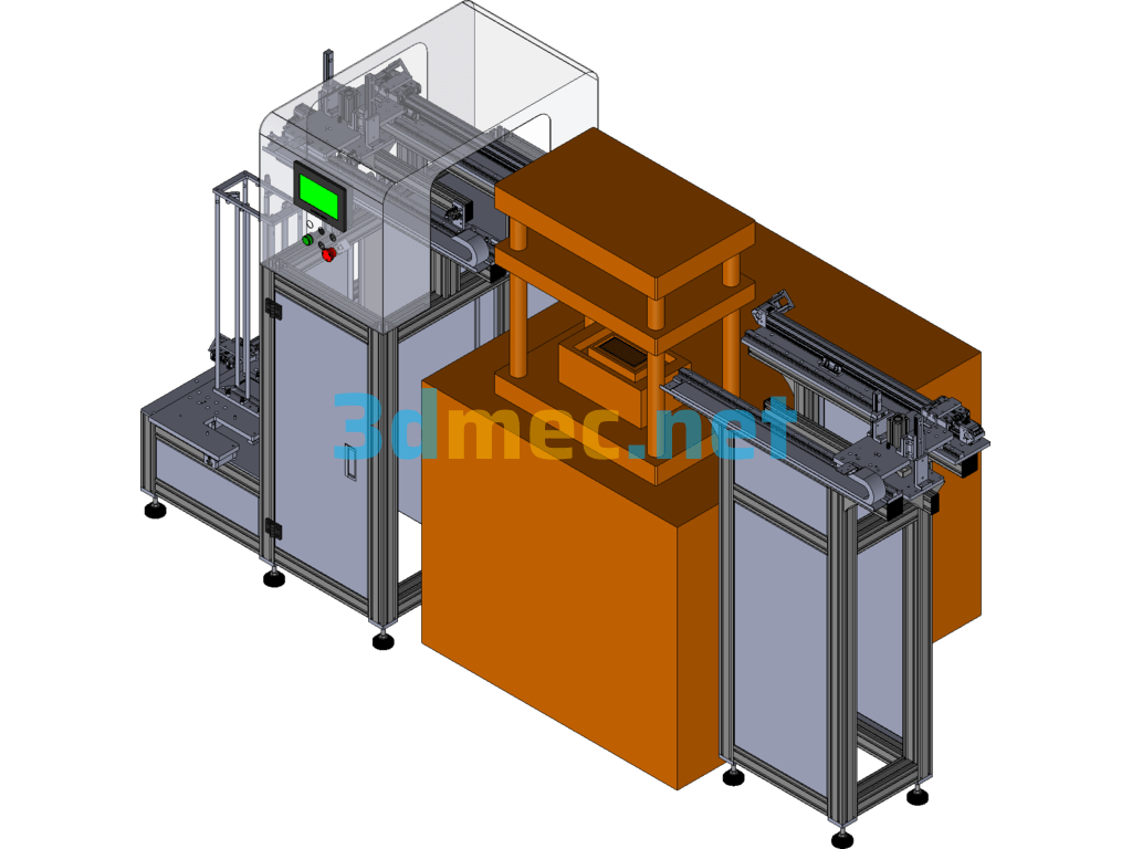 Automatic Loading And Unloading Machine For Punch Press Robot Arm SolidWorks 3D Model Free Download