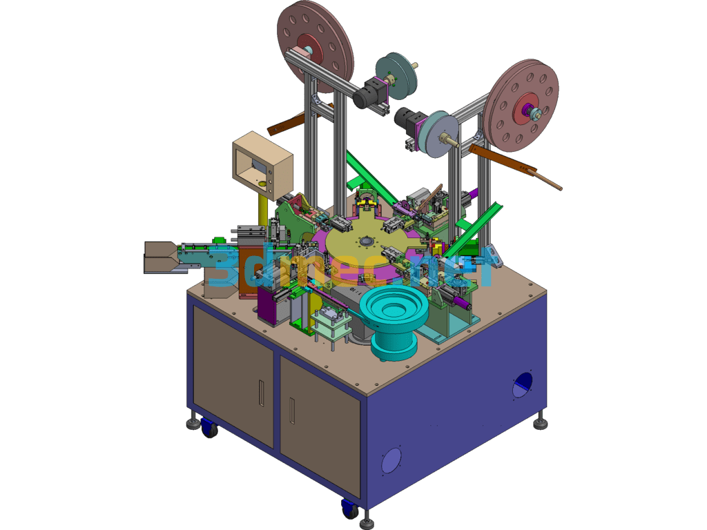 Indexer Connector Assembly Machine Rotary Terminal Connector Assembly Machine SolidWorks 3D Model Free Download
