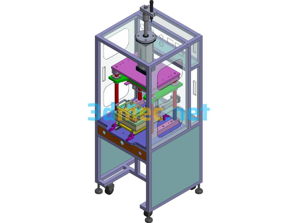 Heating Press Screw Machine SolidWorks 3D Model Free Download