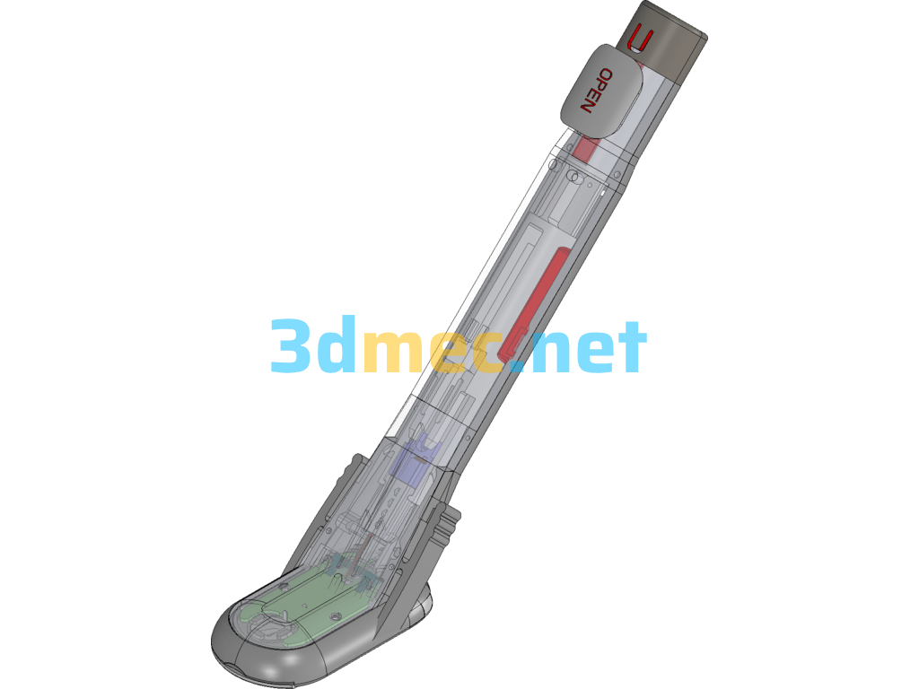 Ambulatory Glucose Meter A (With Internal Structure) Exported 3D Model Free Download