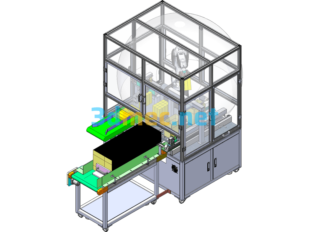 Cosmetic Automatic Carton Loading Equipment (Including Detailed PPT Description) SolidWorks 3D Model Free Download