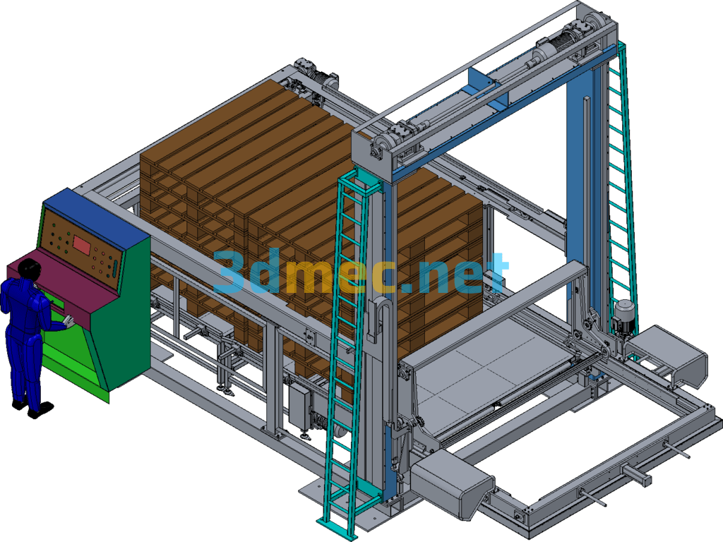 Elevator Palletizer Design Exported 3D Model Free Download