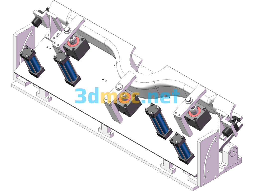 Half Bridge Shell Machining Fixture SolidWorks 3D Model Free Download