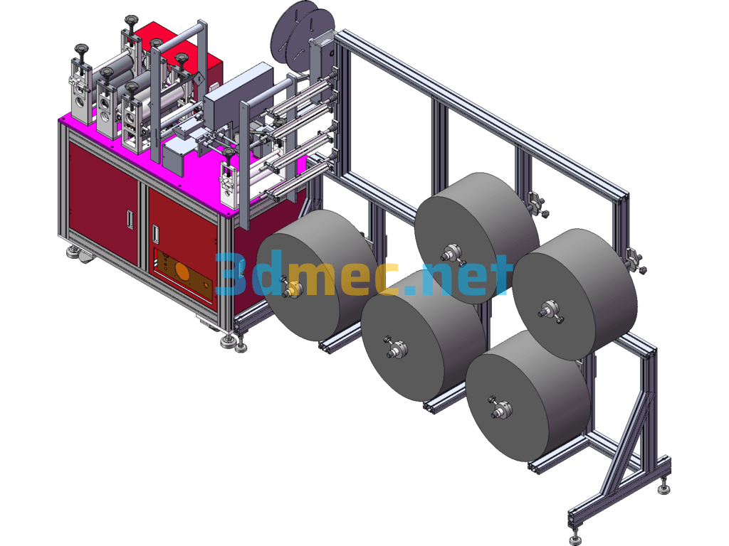 Semi-Automatic N95 Mask Equipment 3D+Engineering Drawing+BOM SolidWorks 3D Model Free Download