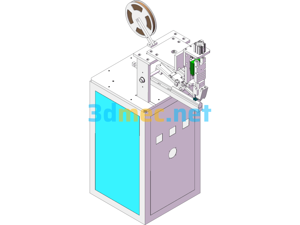 Semi-Automatic Single-Head Carton Cornering Machine SolidWorks 3D Model Free Download