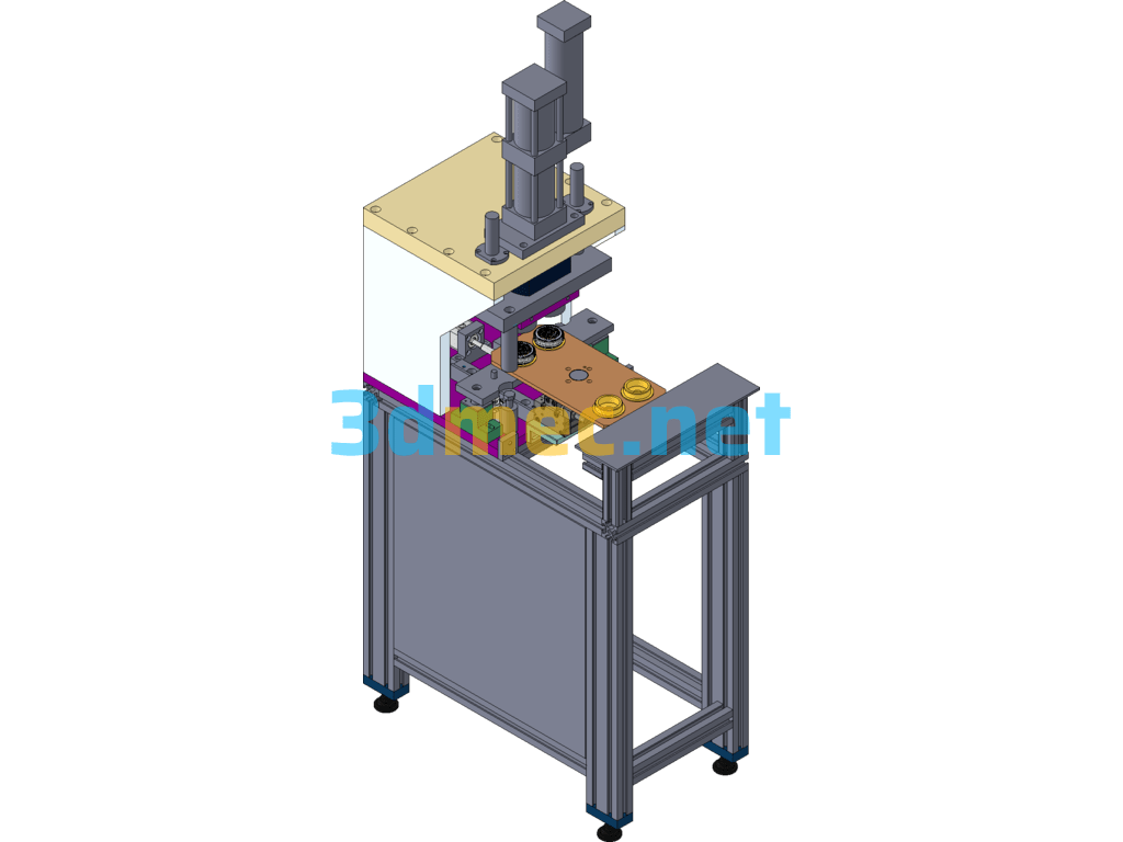 Semi-Automatic Pressurized Riveting Equipment SolidWorks 3D Model Free Download