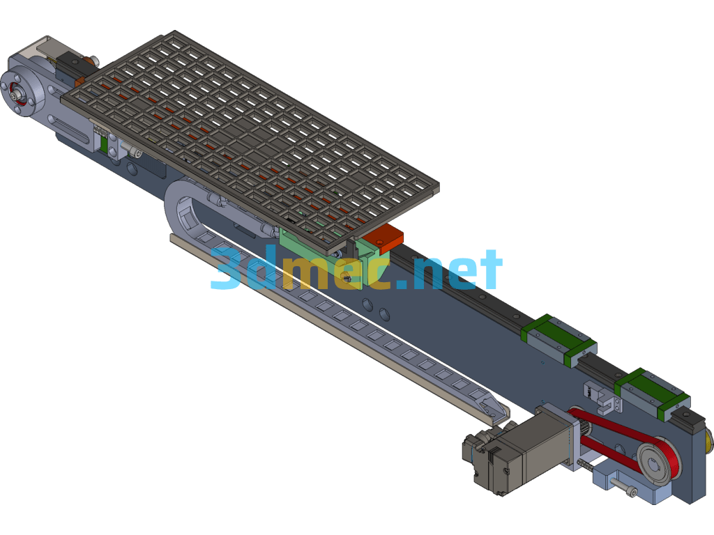 Single Tray Handling Mechanism Creo(ProE) 3D Model Free Download