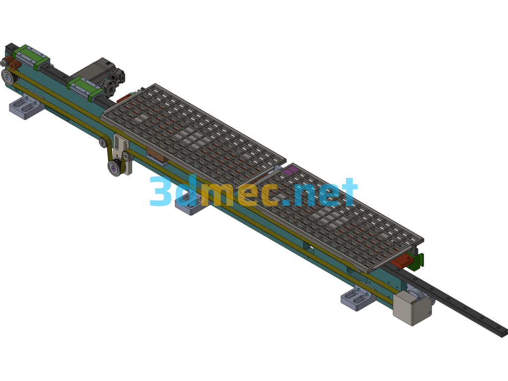 Double Tray Handling Mechanism Creo(ProE) 3D Model Free Download