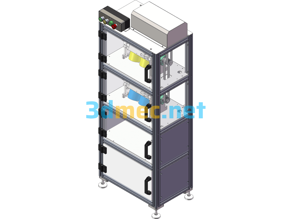 3D+Engineering Drawing+BOM For Double-Layer Structure Shaking Screed Machine SolidWorks 3D Model Free Download