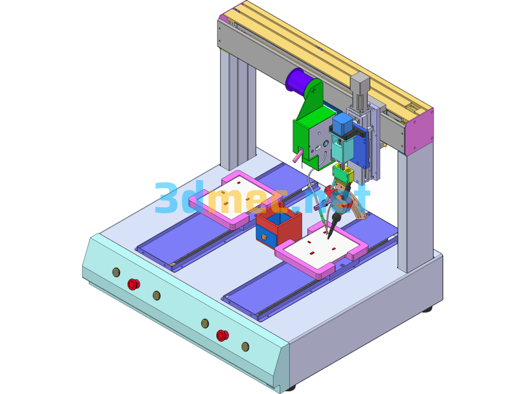 Duplex Automatic Soldering Machine (Mass Production Drawing File, 3D Details Are Very Detailed) SolidWorks 3D Model Free Download