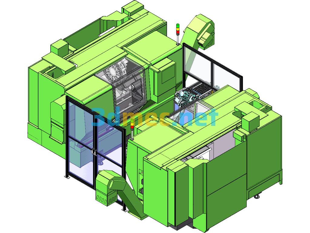 Duplex Lathe Loading And Unloading SolidWorks 3D Model Free Download