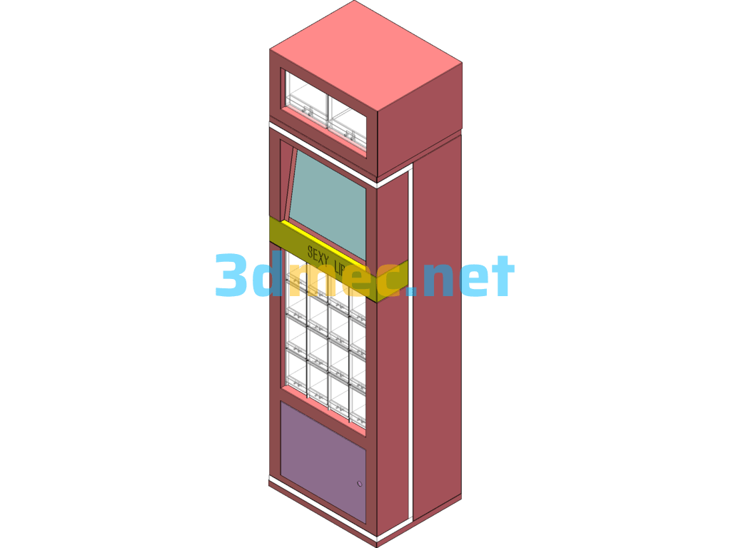 Lipstick Vending Machine SolidWorks 3D Model Free Download