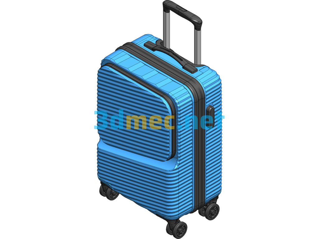 Pocket Luggage Design SolidWorks 3D Model Free Download