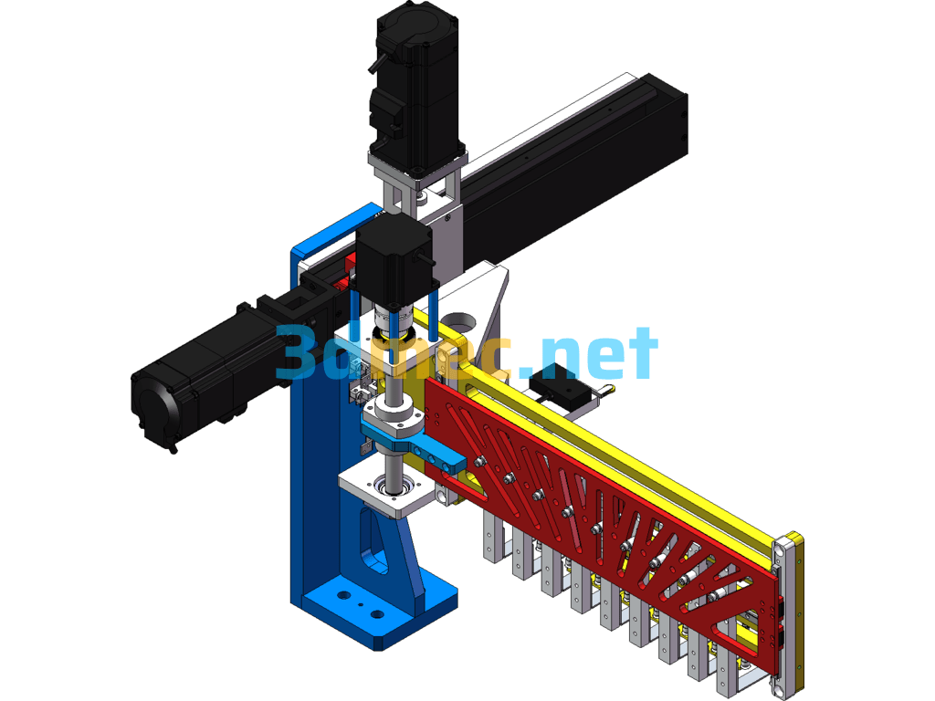 Variable Pitch Pickup Manipulator XY Slicing Machine SolidWorks 3D Model Free Download