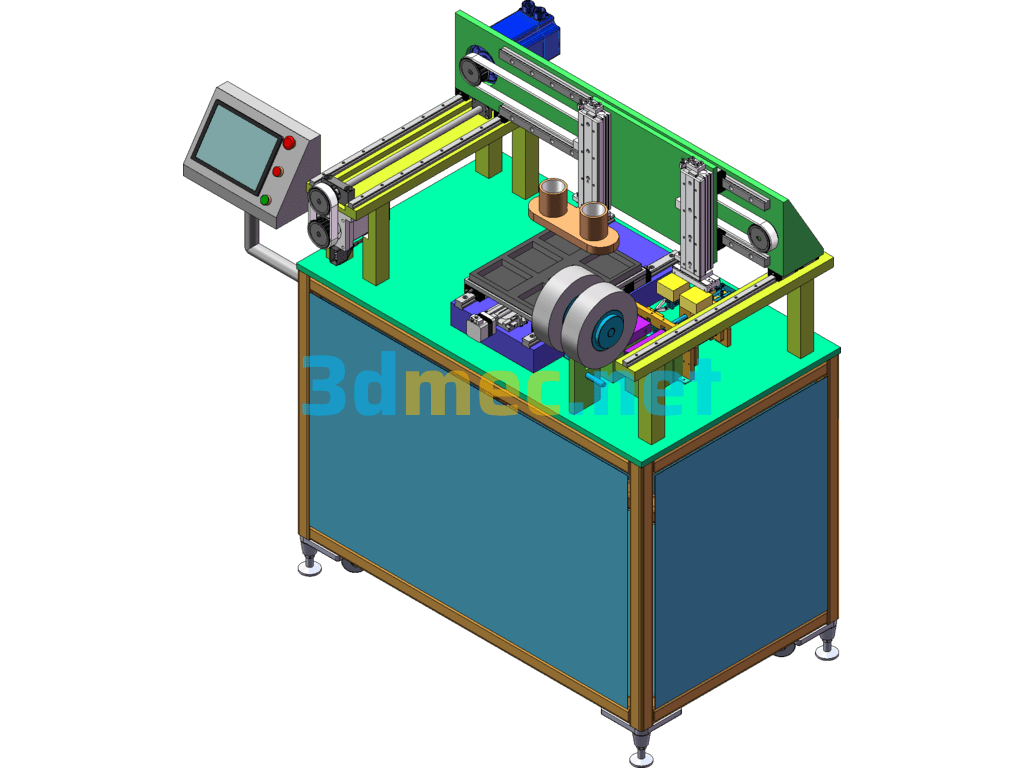 Blister Box Foam Automatic Dispensing And Patching Machine SolidWorks 3D Model Free Download
