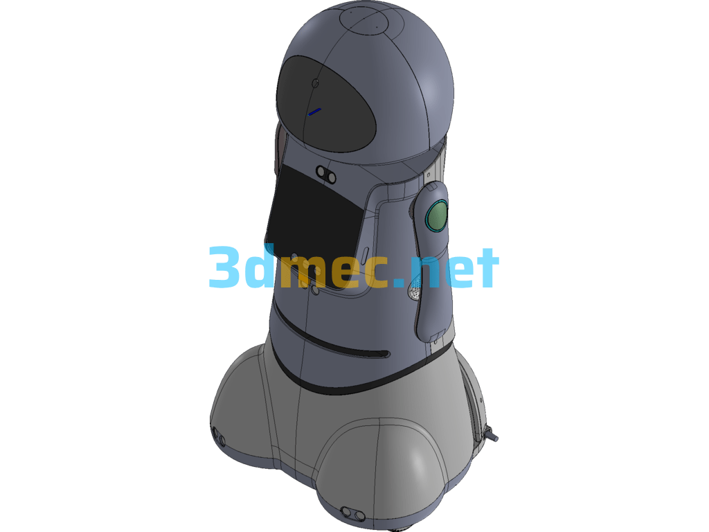 Commercial Service Intelligent Robot (Detailed Structure) Creo(ProE) 3D Model Free Download