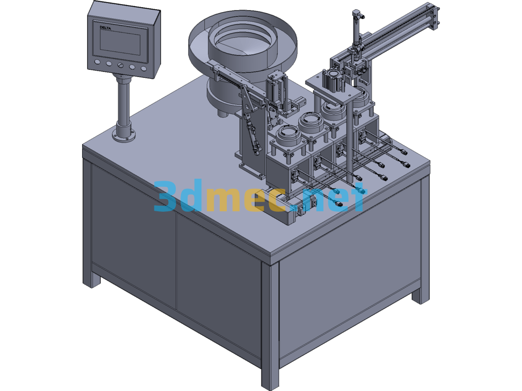 Automatic Assembly Machine For Circular Pad Feet Exported 3D Model Free Download