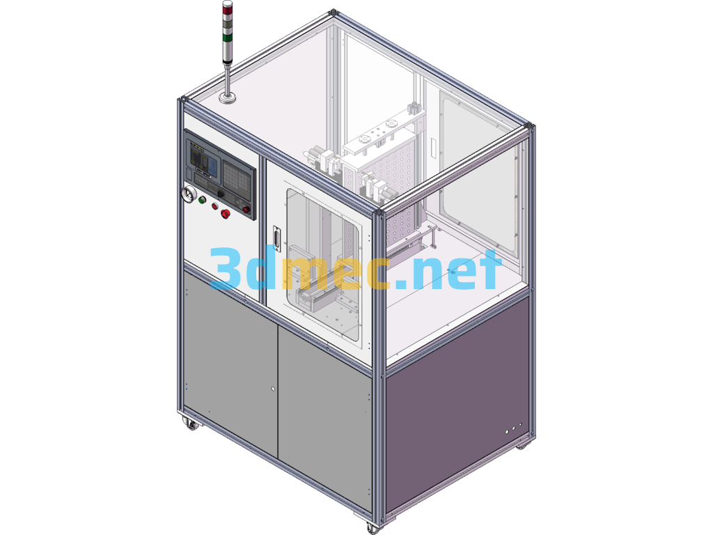 Cylindrical Battery Series Parallel Connection Simple Double-Sided Automatic Spot Welder SolidWorks 3D Model Free Download