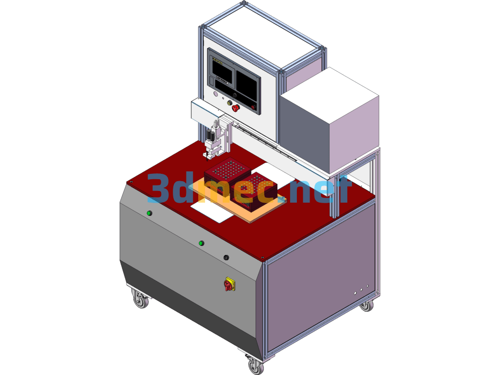 Cylindrical Cell Single Side Spot Welding Equipment SolidWorks 3D Model Free Download