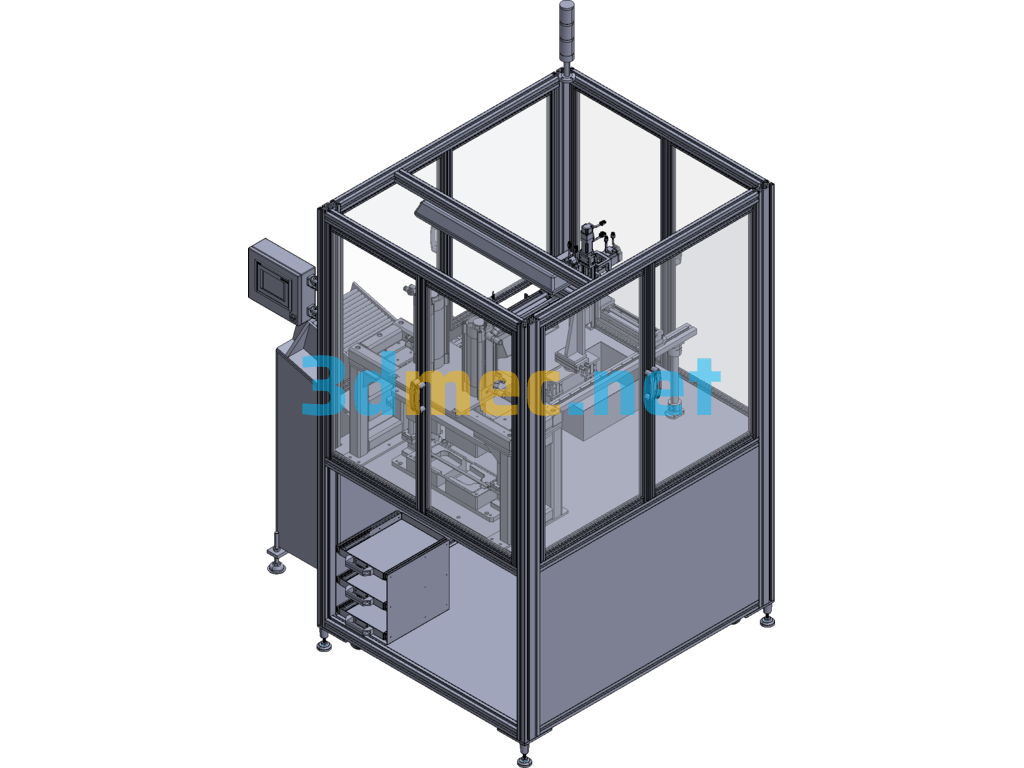 Round Bar Air Permeability Testing Equipment Exported 3D Model Free Download