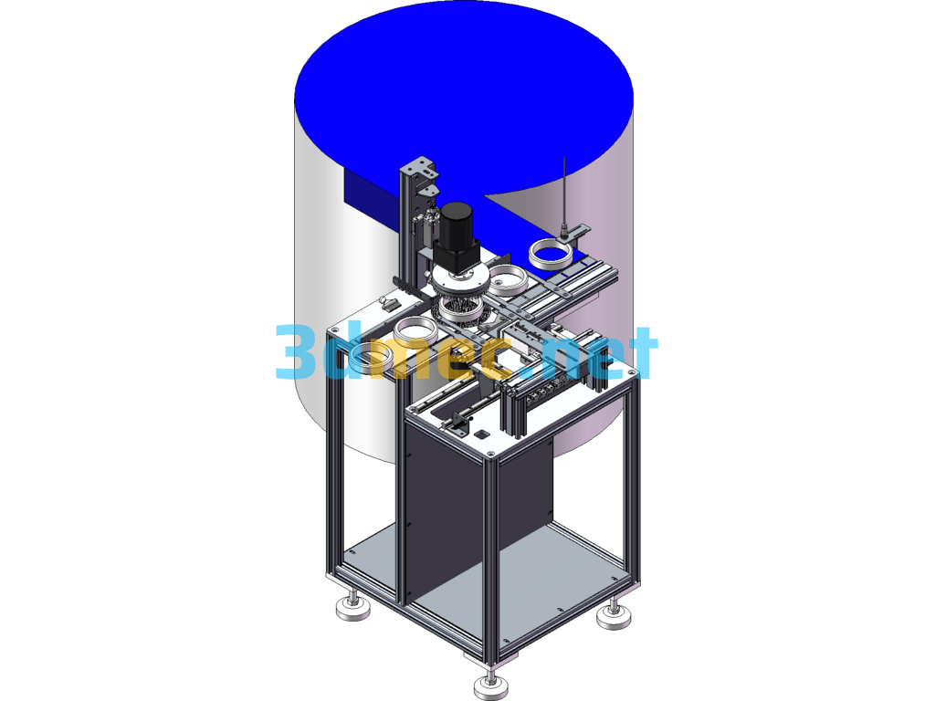 Disc Polishing Cleaning Machine Bearing Inner And Outer Ring Cleaning Machine SolidWorks 3D Model Free Download