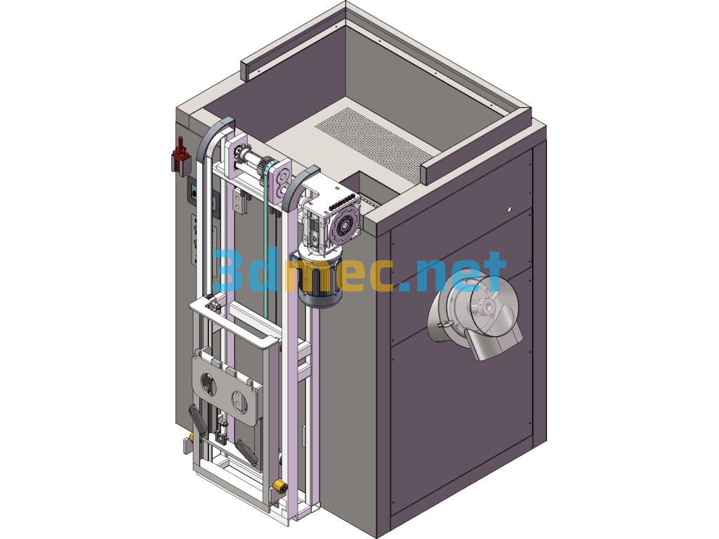 Waste Disposal Reduction Machine 1000KG Food Waste Reduction Equipment SolidWorks 3D Model Free Download